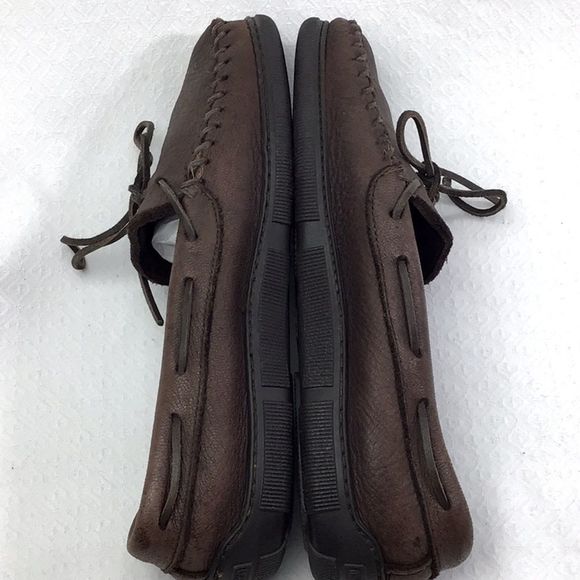 Minnetonka Brown Leather Loafers main image 6